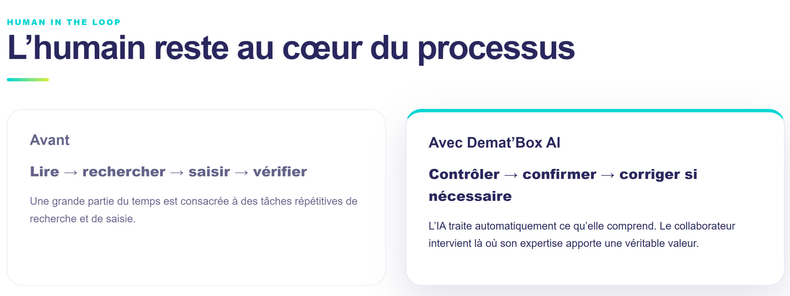 L’humain reste au cœur du processus
