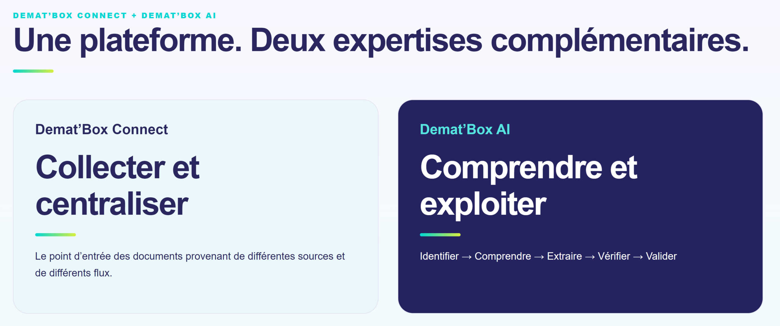 Une plateforme. Deux expertises complémentaires.